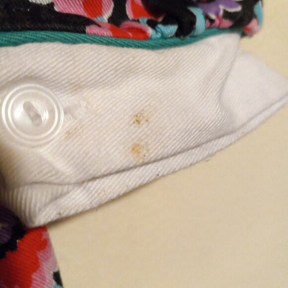 Vintage Tiny Tots Dark Floral Bubble Romper-Size 3T-Snap Crotch-3D Flower Collar - Picture 7 of 10